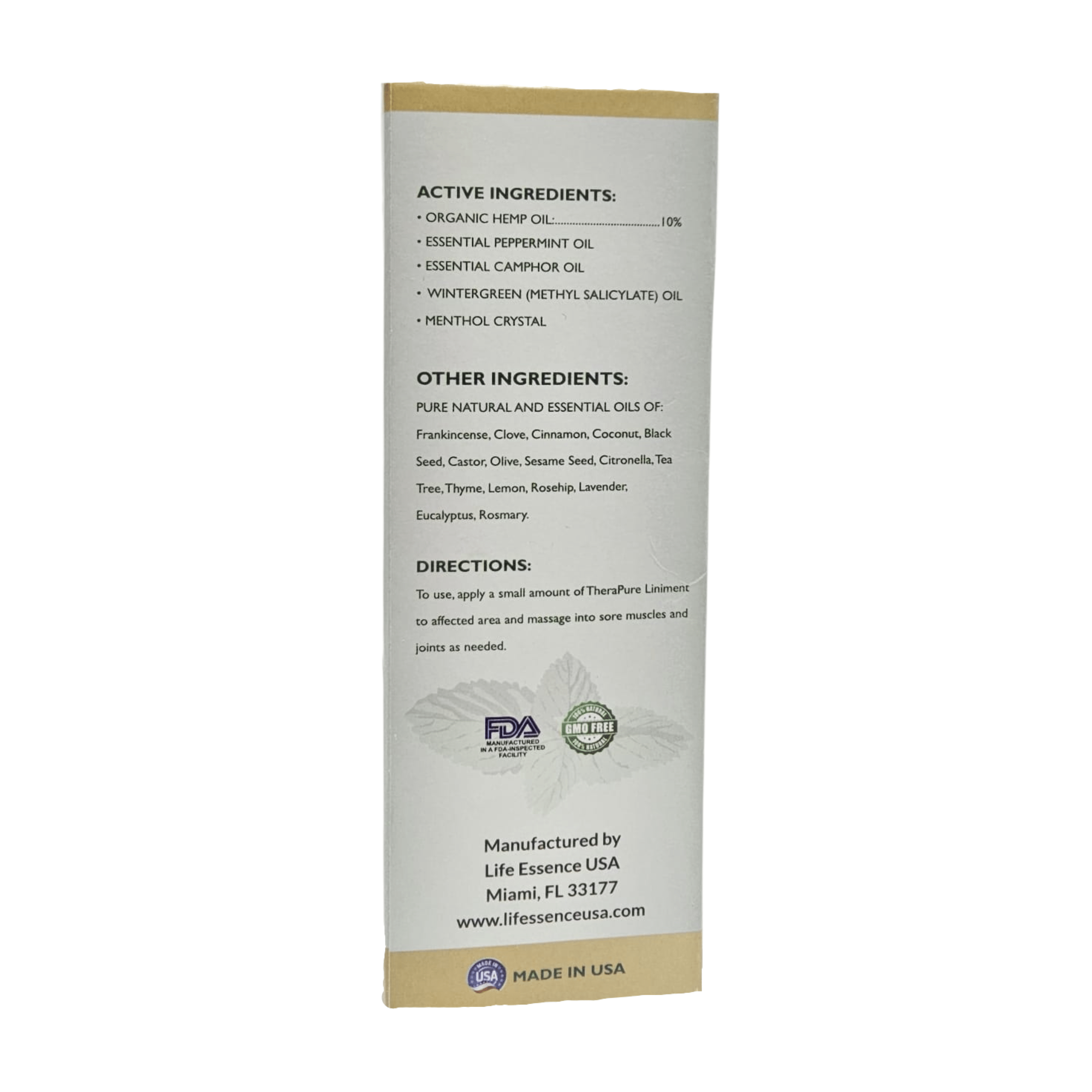 TheraPure Liniment Box Left