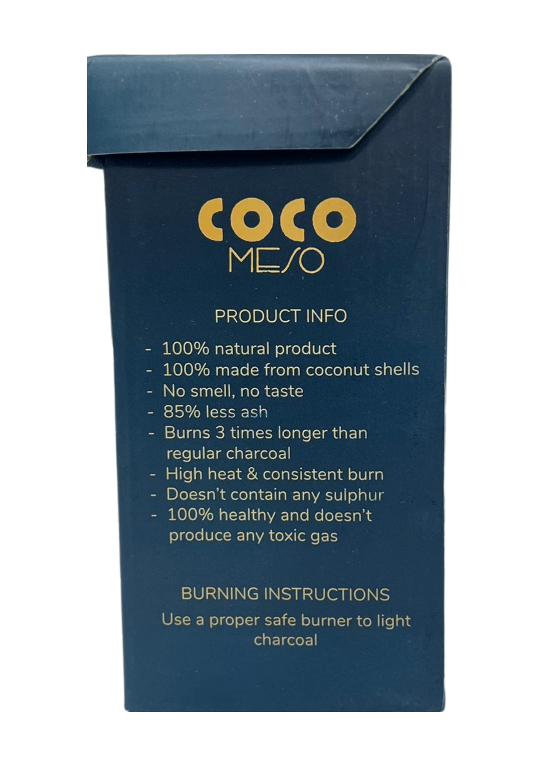 Coco Meso Premium Coconut Charcoal Box Right